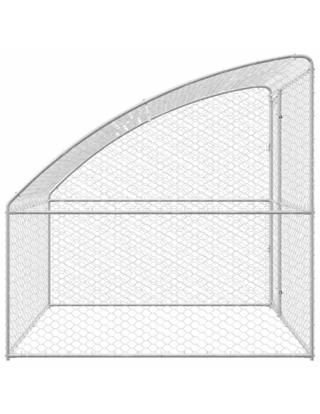 Cuccia per cani Argento 2 x 2 x 2 m Acciaio zincato