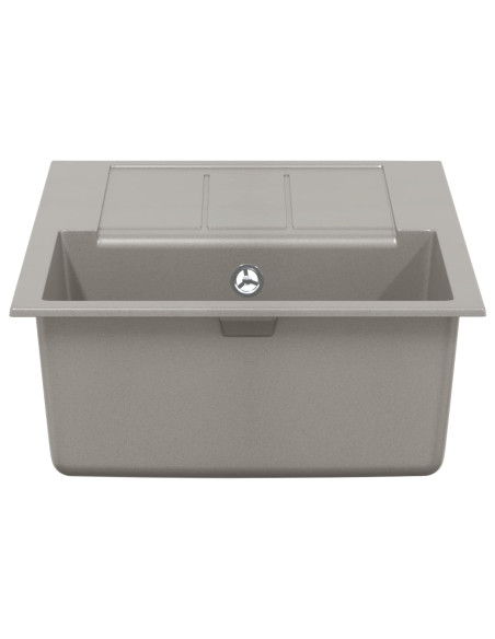 Lavello Grigio 780 x 500 mm 80% Quarzo e 20% Resina