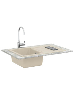 Lavello Beige 780 x 500 mm 80% Quarzo e 20% Resina 2