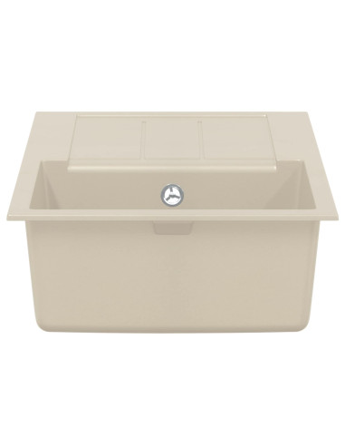 Lavello Beige 780 x 500 mm 80% Quarzo e 20% Resina