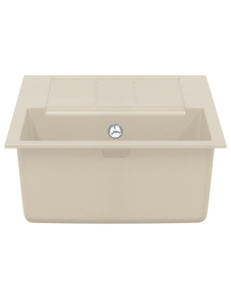 Lavello Beige 780 x 500 mm 80% Quarzo e 20% Resina