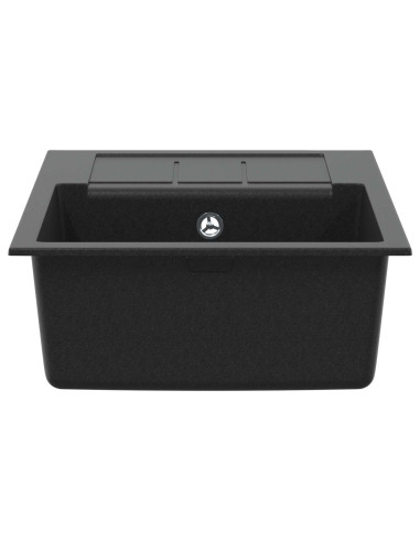 Lavello Nero 620 x 500 mm 80% Quarzo e 20% Resina