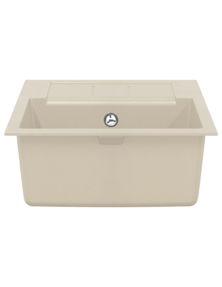 Lavello Beige 620 x 500 mm 80% Quarzo e 20% Resina