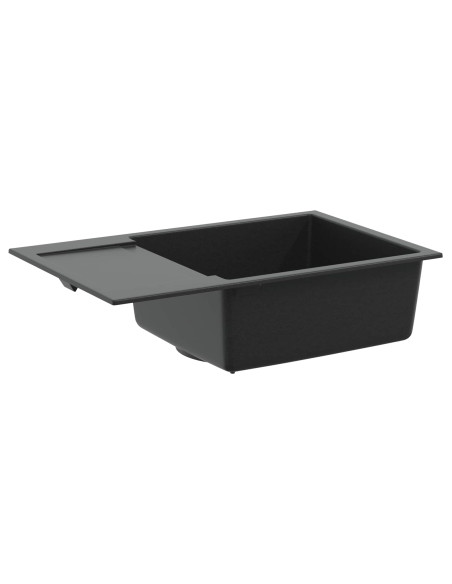 Lavello Nero 780 x 500 mm 80% Quarzo e 20% Resina