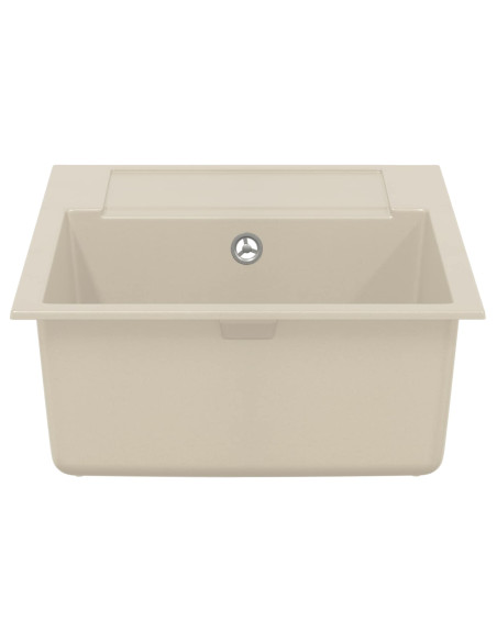 Lavello Beige 780 x 500 mm 80% Quarzo e 20% Resina
