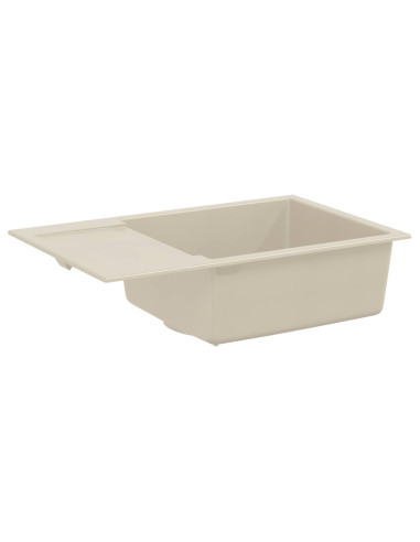 Lavello Beige 780 x 500 mm 80% Quarzo e 20% Resina