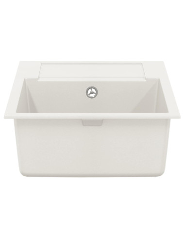 Lavello Bianco 780 x 500 mm 80% Quarzo e 20% Resina