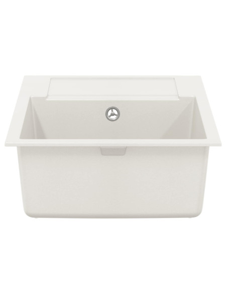 Lavello Bianco 780 x 500 mm 80% Quarzo e 20% Resina