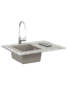 Lavello Grigio 670 x 460 mm 80% Quarzo e 20% Resina 2