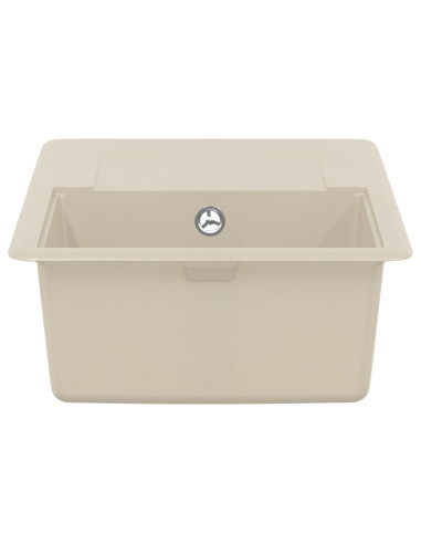 Lavello Beige 670 x 460 mm 80% Quarzo e 20% Resina