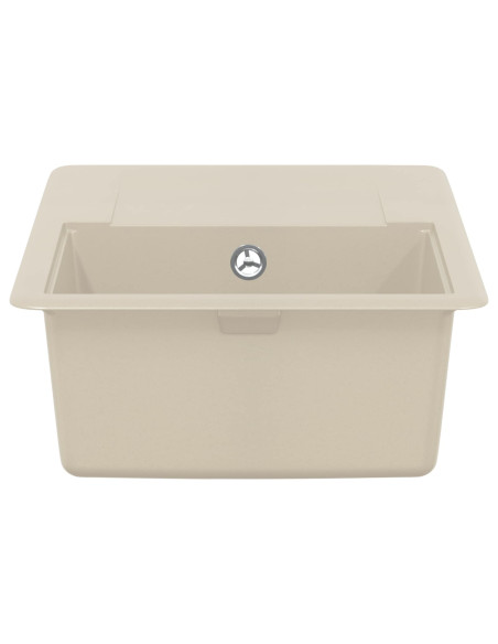 Lavello Beige 670 x 460 mm 80% Quarzo e 20% Resina