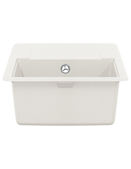 Lavello Bianco 670 x 460 mm 80% Quarzo e 20% Resina