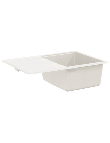 Lavello Bianco 670 x 460 mm 80% Quarzo e 20% Resina