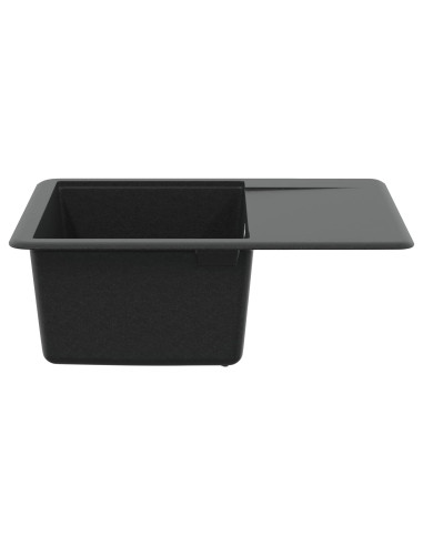 Lavello Nero 560 x 460 mm 80% Quarzo e 20% Resina