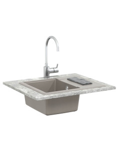 Lavello Grigio 560 x 460 mm 80% Quarzo e 20% Resina 2