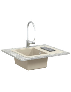 Lavello Beige 560 x 460 mm 80% Quarzo e 20% Resina 2