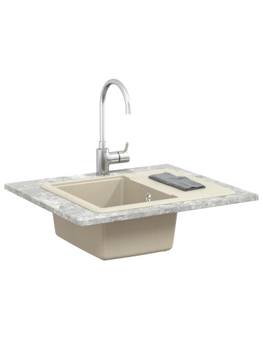 Lavello Beige 560 x 460 mm 80% Quarzo e 20% Resina