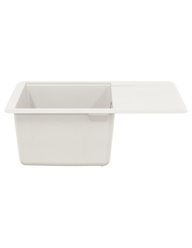 Lavello Bianco 560 x 460 mm 80% Quarzo e 20% Resina