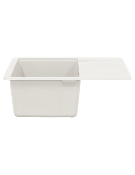 Lavello Bianco 560 x 460 mm 80% Quarzo e 20% Resina