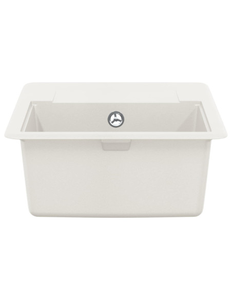 Lavello Bianco 560 x 460 mm 80% Quarzo e 20% Resina