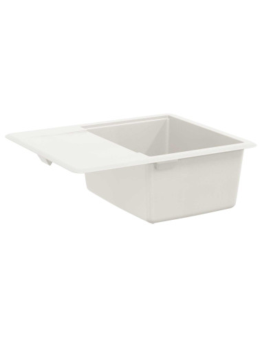 Lavello Bianco 560 x 460 mm 80% Quarzo e 20% Resina