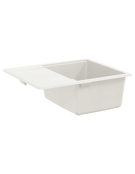 Lavello Bianco 560 x 460 mm 80% Quarzo e 20% Resina