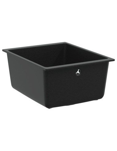 Lavello Nero 370 x 460 mm 80% Quarzo e 20% Resina