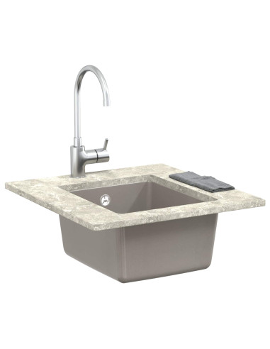 Lavello Grigio 370 x 460 mm 80% Quarzo e 20% Resina