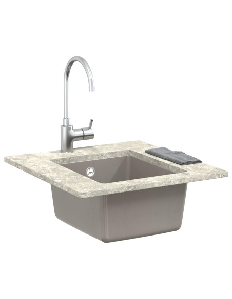 Lavello Grigio 370 x 460 mm 80% Quarzo e 20% Resina