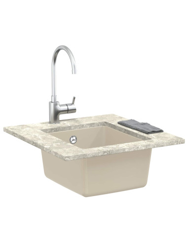 Lavello Beige 370 x 460 mm 80% Quarzo e 20% Resina