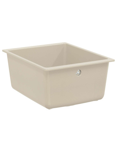 Lavello Beige 370 x 460 mm 80% Quarzo e 20% Resina