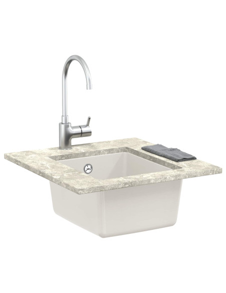 Lavello Bianco 370 x 460 mm 80% Quarzo e 20% Resina