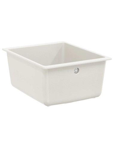 Lavello Bianco 370 x 460 mm 80% Quarzo e 20% Resina