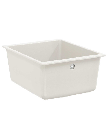 Lavello Bianco 370 x 460 mm 80% Quarzo e 20% Resina