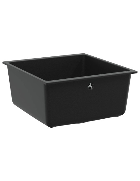Lavello Nero 430 x 460 mm 80% Quarzo e 20% Resina