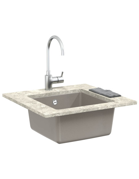 Lavello Grigio 430 x 460 mm 80% Quarzo e 20% Resina