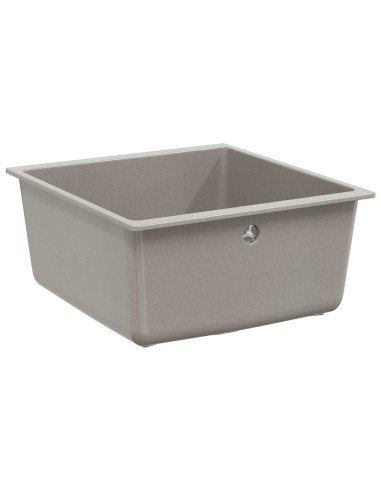 Lavello Grigio 430 x 460 mm 80% Quarzo e 20% Resina