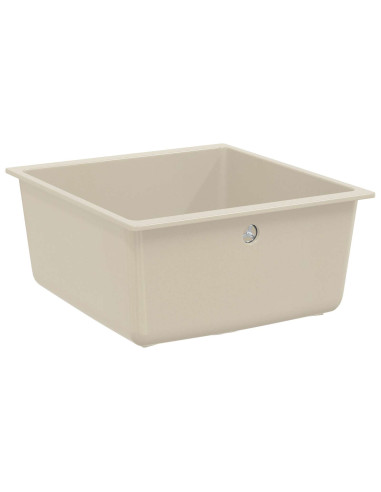 Lavello Beige 430 x 460 mm 80% Quarzo e 20% Resina