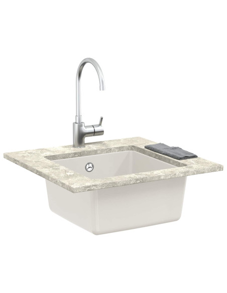 Lavello Bianco 430 x 460 mm 80% Quarzo e 20% Resina