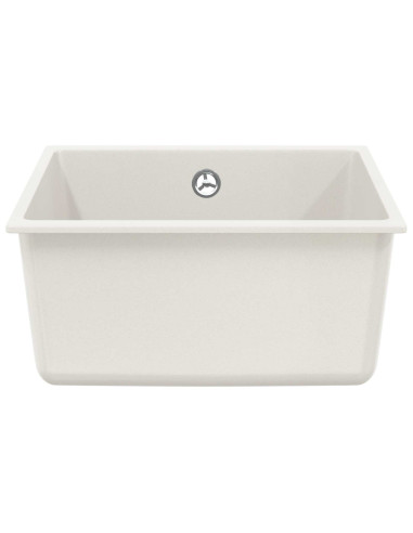 Lavello Bianco 430 x 460 mm 80% Quarzo e 20% Resina