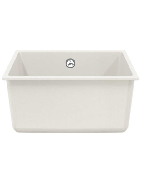 Lavello Bianco 430 x 460 mm 80% Quarzo e 20% Resina