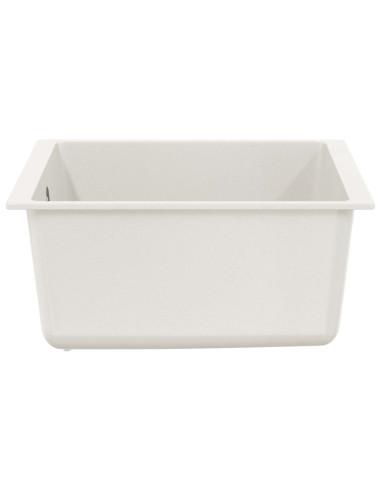 Lavello Bianco 430 x 460 mm 80% Quarzo e 20% Resina