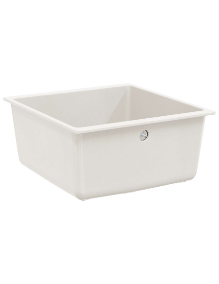 Lavello Bianco 430 x 460 mm 80% Quarzo e 20% Resina