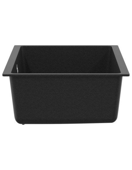 Lavello Nero 530 x 460 mm 80% Quarzo e 20% Resina