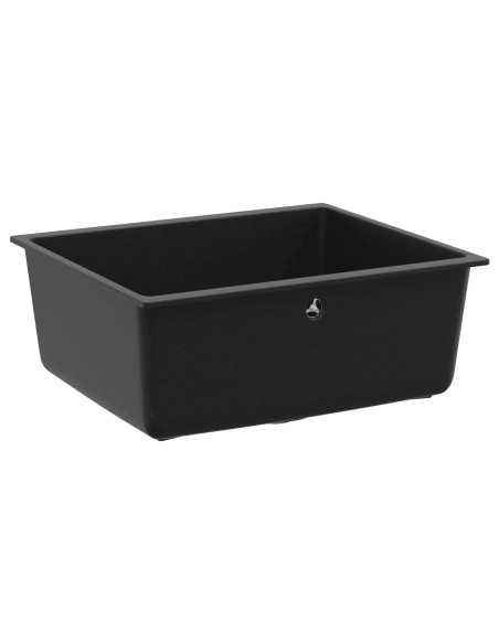Lavello Nero 530 x 460 mm 80% Quarzo e 20% Resina