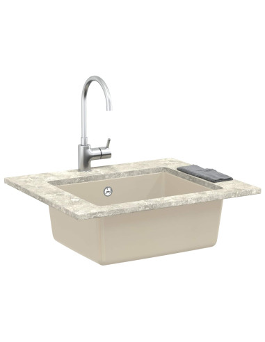 Lavello Beige 530 x 460 mm 80% Quarzo e 20% Resina