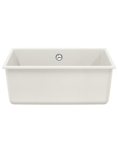 Lavello Bianco 530 x 460 mm 80% Quarzo e 20% Resina