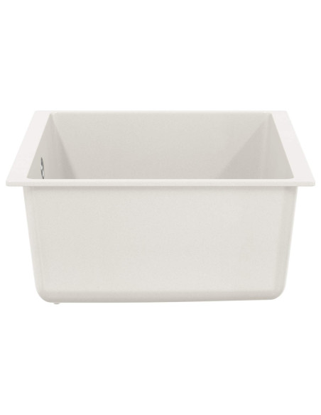 Lavello Bianco 530 x 460 mm 80% Quarzo e 20% Resina