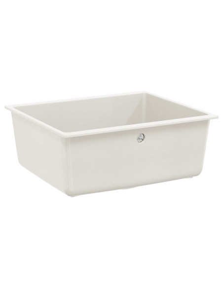 Lavello Bianco 530 x 460 mm 80% Quarzo e 20% Resina