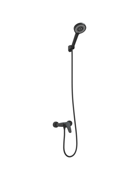 Set di doccia con soffione Nero G 1 / 2 pollici